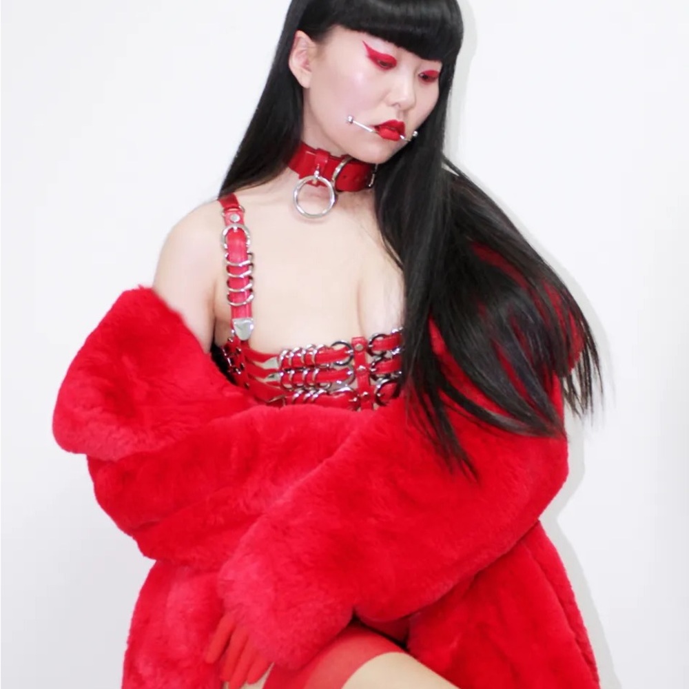 ISO CREEPYYEHA RED HARNESS BRA